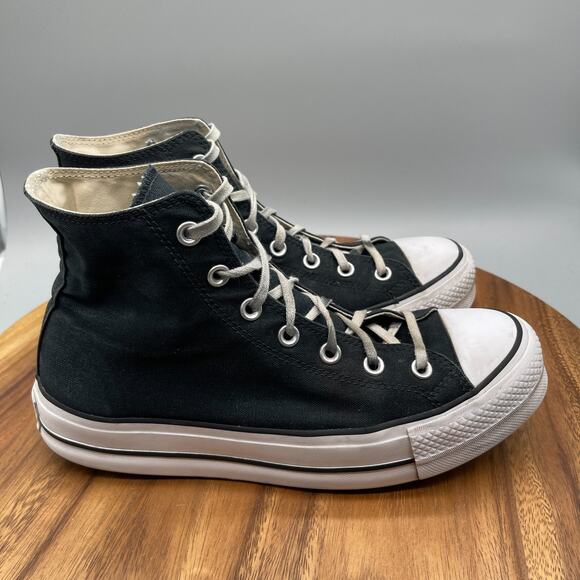 Converse CTAS All Star Lift Shoes Womens 10 Black Canvas Hi Top Platform Sneaker - Picture 1 of 8